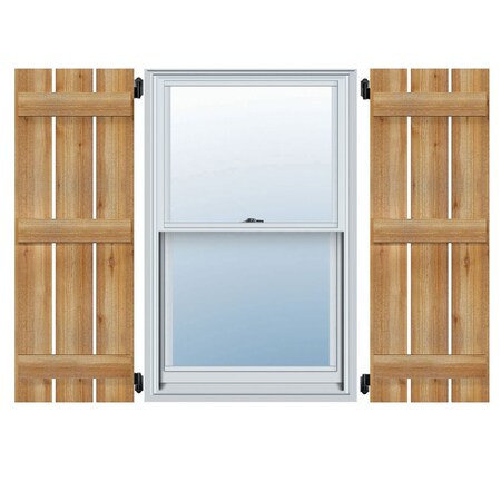 Ekena Millwork Spaced Board-n-Batten Shutters, Rough Sawn Western Red Cedar, 17 1/8W x 68H, PR RBS06S17X068RWR